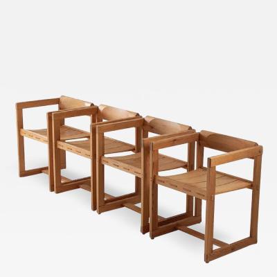 Edvin Helseth Scandinavian Dining Chairs in Pine Model Trybo by Edvin Helseth 1960s