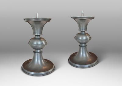 Edvin Ollers Pair of Candle Holders by Edvin Ollers for Schreuder Olsson
