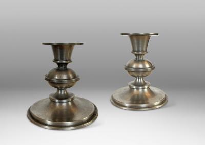 Edvin Ollers Pair of Candle Holders by Edvin Ollers for Schreuder Olsson