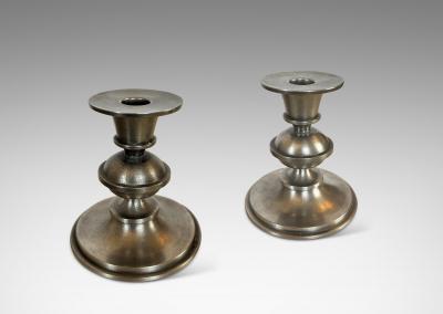 Edvin Ollers Pair of Candle Holders by Edvin Ollers for Schreuder Olsson