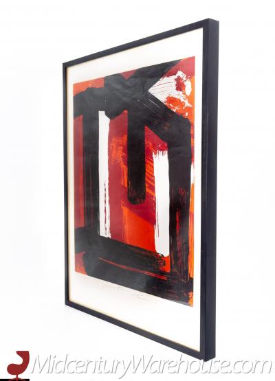 Edvins Strautmanis Signed Mid Century Abstract Silkscreen Art