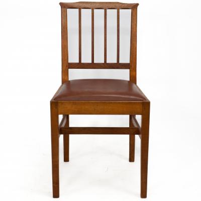 Edward Barnsley E Barnsley for the Rural Industries Bureau Six Arts Crafts Oak Dining Chairs