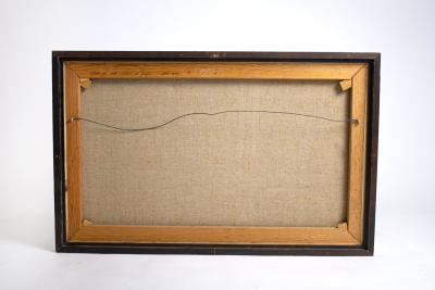 Edward Carpenter Bearden Ed Bearden Oil on Canvas Edge of the Woods in Fall 1974 Texas Artist