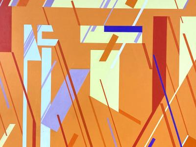 Edward Darrell Crisp Abstract in Orange 