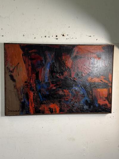 Edward Dugmore LARGE SCALE ABSTRACT COLORFUL PAINTING BY EDWARD DUGMORE