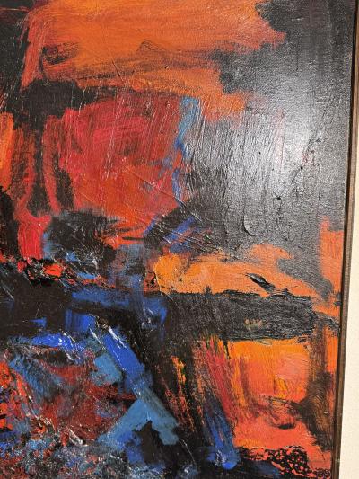 Edward Dugmore LARGE SCALE ABSTRACT COLORFUL PAINTING BY EDWARD DUGMORE