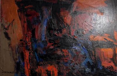 Edward Dugmore LARGE SCALE ABSTRACT COLORFUL PAINTING BY EDWARD DUGMORE