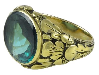 Edward Everett Oakes Oakes Studios Gold Ring with Tourmaline