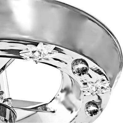 Edward F Caldwell Co Large Streamline Art Deco Theater Chandelier by Edward Caldwell in Nickel