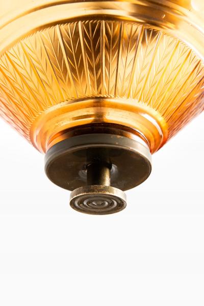 Edward Hald Ceiling Lamp Produced by Orrefors in Sweden