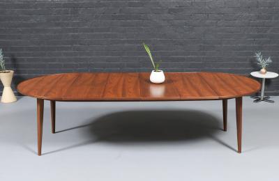 Edward J Wormley Edward J Wormley Model 5964 Expanding Walnut Dining Table for Dunbar