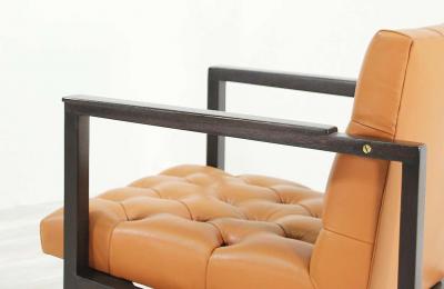 Edward J Wormley Tufted Lounge Chair for Dunbar