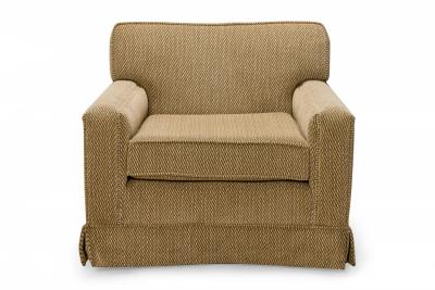Edward J Wormley for Dunbar American Mid Century Beige Upholstered Fluted Leg Lo