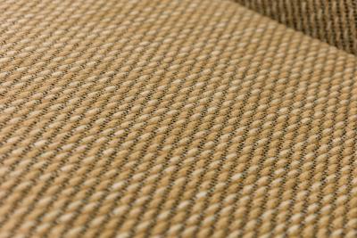 Edward J Wormley for Dunbar American Mid Century Beige Upholstered Fluted Leg Lo
