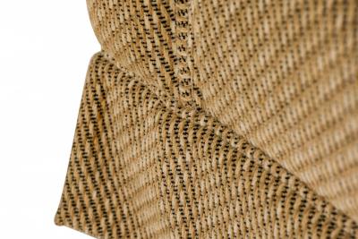 Edward J Wormley for Dunbar American Mid Century Beige Upholstered Fluted Leg Lo
