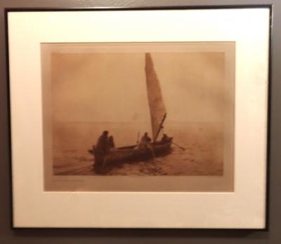 Edward S Curtis A Foggy Day Kotzebue Large Photogravure by Edward S Curtis 1928