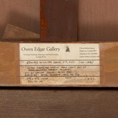 Edward William Cooke Large Victorian coastal marine painting by Edward William Cooke R A 