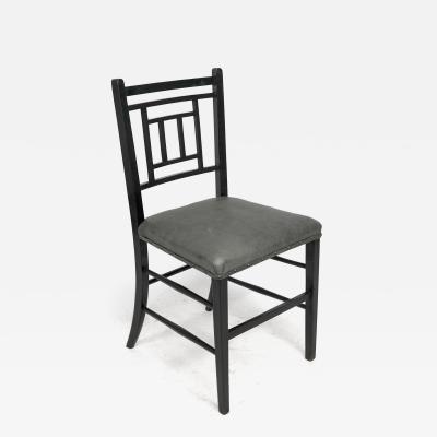 Edward William Godwin E W Godwin An Anglo Japanese ebonized side chair professionally upholstered