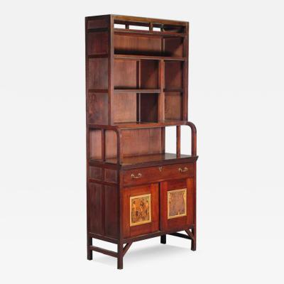 Edward William Godwin E W Godwin an Important Anglo Japanese Bookcase Painted by Henry Stacy Marks