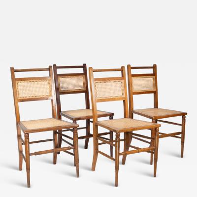 Edward William Godwin E W Godwin attributed A Set of Four Anglo Japanese Cane Seat Chairs