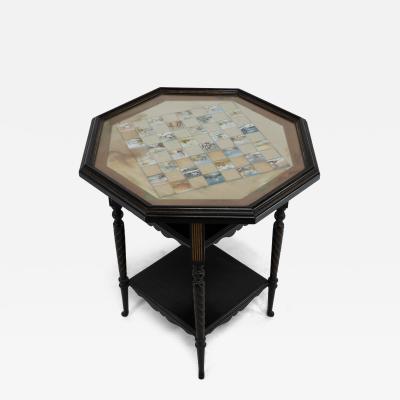 Edward William Godwin E W Godwin for Collinson Lock An ebonised parcel gilt side table chess table