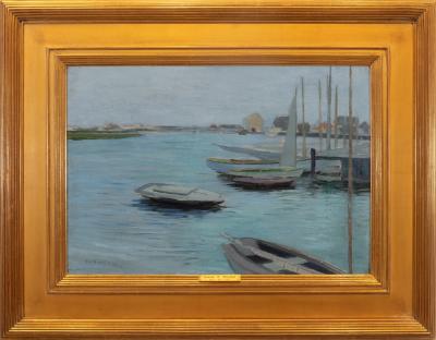 Edward Willis Redfield Sail Boats in Harbor 