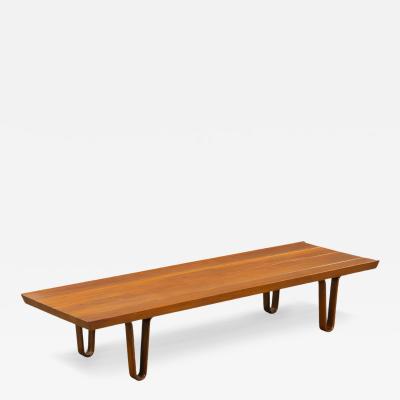 1960s Edward Wormley : long bench, walnut & ashwood, Dunbar