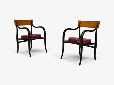 Edward Wormley Alexandria Armchairs Mahogany Walnut United States 1960s