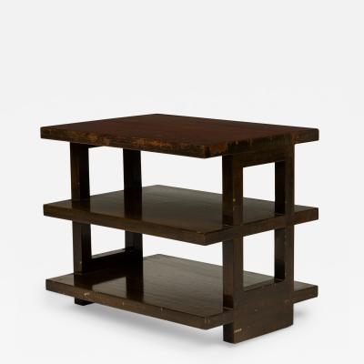Edward Wormley American Dark Finished Three Tier Wooden End Side Table