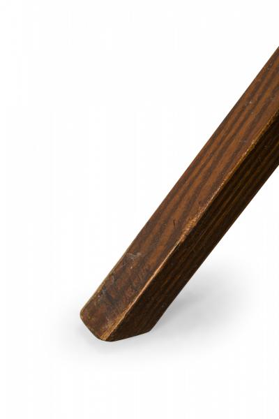 Edward Wormley American Walnut Cane and Tan Leather Janus Lounge Armchair