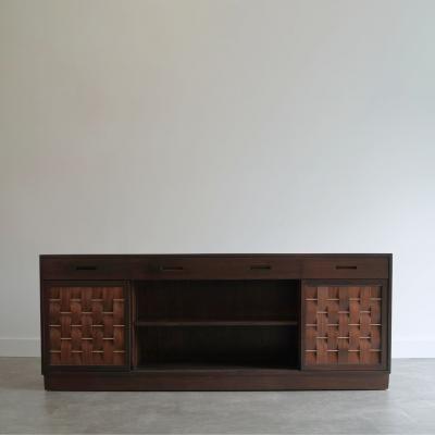 Edward Wormley Basket Weave Credenza by Edward Wormley in Mahogany C 1960s