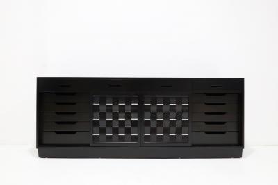 Edward Wormley Basket Weave Sideboard by Edward Wormley for Dunbar in Mahogany C 1960s