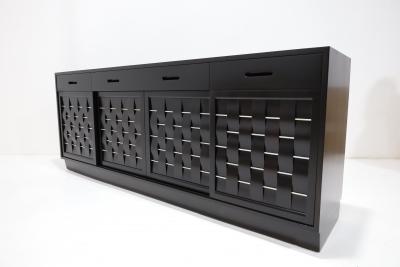 Edward Wormley Basket Weave Sideboard by Edward Wormley for Dunbar in Mahogany C 1960s