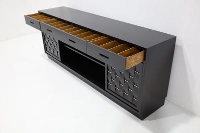 Edward Wormley Basket Weave Sideboard by Edward Wormley for Dunbar in Mahogany C 1960s