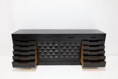 Edward Wormley Basket Weave Sideboard by Edward Wormley for Dunbar in Mahogany C 1960s
