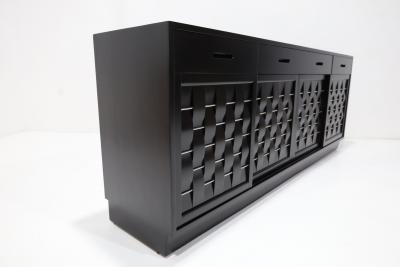 Edward Wormley Basket Weave Sideboard by Edward Wormley for Dunbar in Mahogany C 1960s