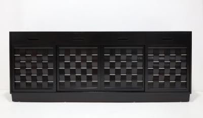 Edward Wormley Basket Weave Sideboard by Edward Wormley for Dunbar in Mahogany C 1960s
