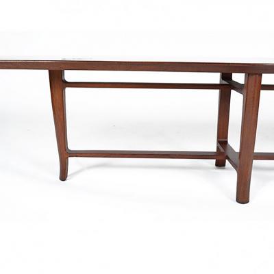 Edward Wormley Coffee Table with Tiffany Favrile Glass Tiles for Dunbar