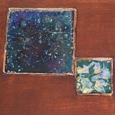 Edward Wormley Coffee Table with Tiffany Favrile Glass Tiles for Dunbar