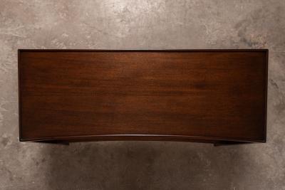 Edward Wormley Curved Front two Tier Console in Honduran Mahogany by Edward Wormley for Dunbar