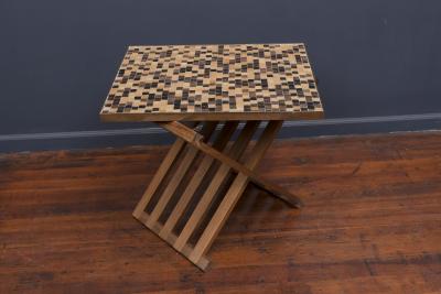 Edward Wormley Dunbar X Base Murano Tile Top Table