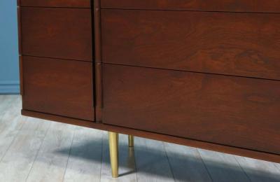 Edward Wormley Edward J Wormley Model 5272A Dresser with Brass Taper Legs for Dunbar