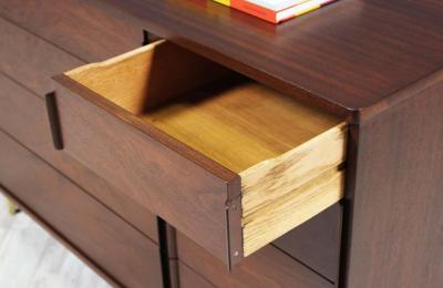 Edward Wormley Edward J Wormley Model 5272A Dresser with Brass Taper Legs for Dunbar