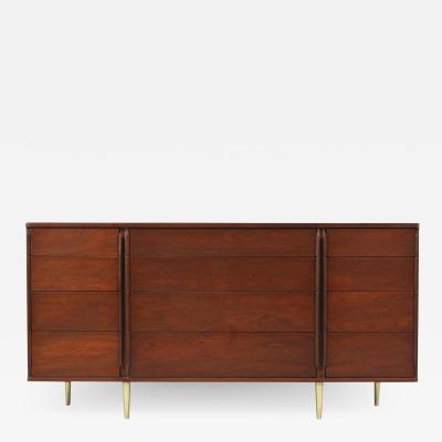 Edward Wormley Edward J Wormley Model 5272A Dresser with Brass Taper Legs for Dunbar