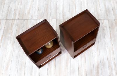 Edward Wormley Edward J Wormley Night Stands with Bookshelves for Dunbar