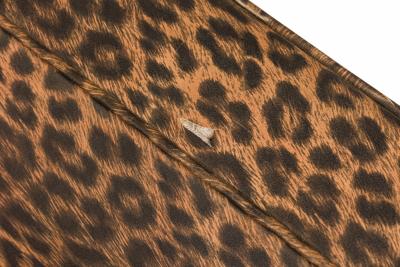 Edward Wormley Edward J Wormley for Dunbar American Mid Century Vinyl Leopard Print Upholstered