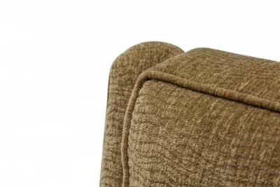Edward Wormley Edward J Wormley for Dunbar AmericanHigh Back Taupe Lounge Armchair and Ottoman
