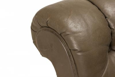 Edward Wormley Edward J Wormley for Dunbar AmericanIn Clover Tufted Leather Office Chair