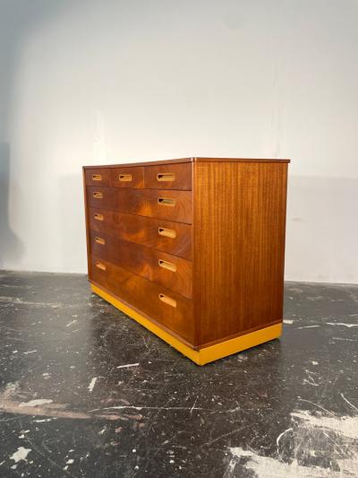 Edward Wormley Edward Wormley Dresser in Mahogany and Leather for Dunbar
