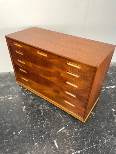 Edward Wormley Edward Wormley Dresser in Mahogany and Leather for Dunbar